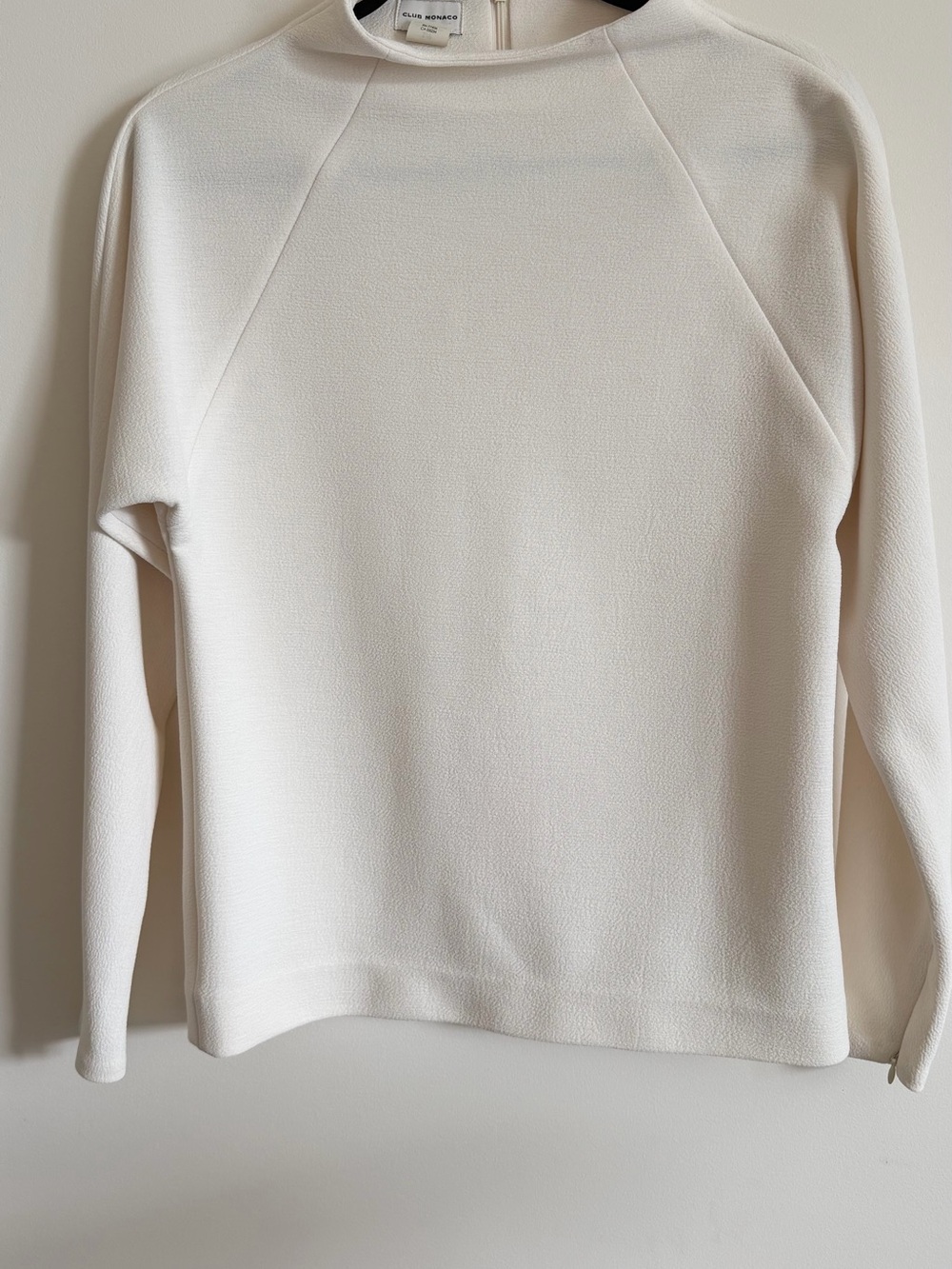 Club Monaco Cream Crewneck Long Sleeve Sweater